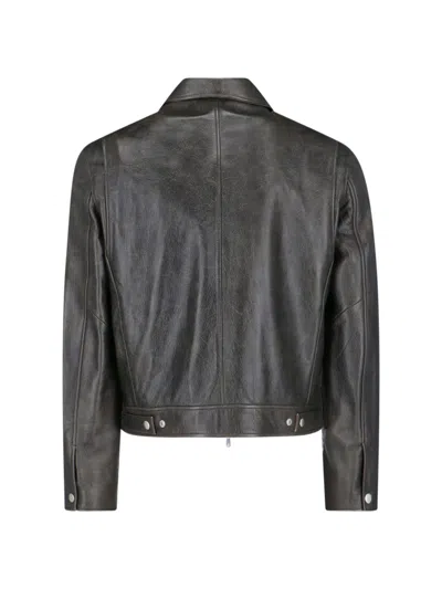 Tonywack Relaxed Jacket With Front Pocket And Textured Finish In Black