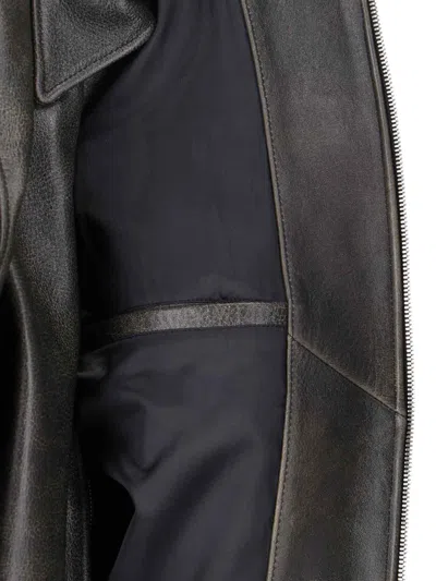 Tonywack Relaxed Jacket With Front Pocket And Textured Finish In Black