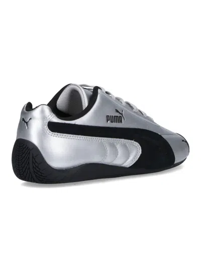 Puma Speedcat Silver Coloreed Sneakers With Logo Print On The Side And Logo Lettering On The Side In Leat In Silver