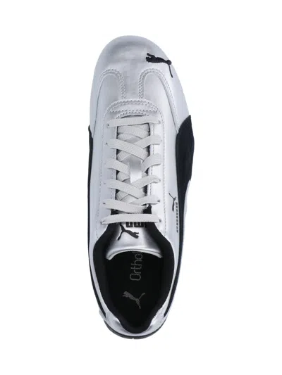 Puma Speedcat Silver Coloreed Sneakers With Logo Print On The Side And Logo Lettering On The Side In Leat In Silver