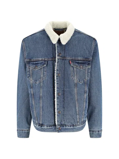 Levi's Sherpa Trucker Jacket Blue In Blue