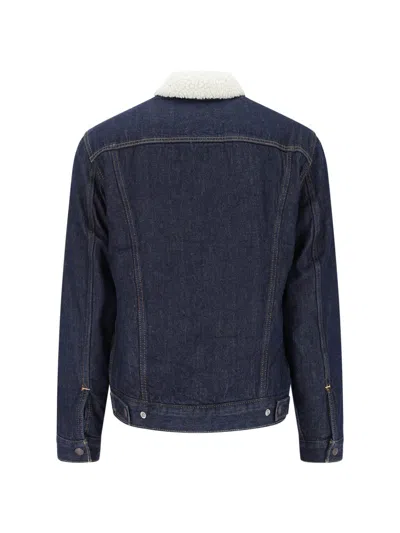 Levi's Type Iii Fleece Lined Denim Trucker Jacket In Blue