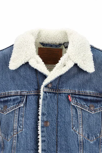 Levi's Sherpa Trucker Jacket Blue In Blue
