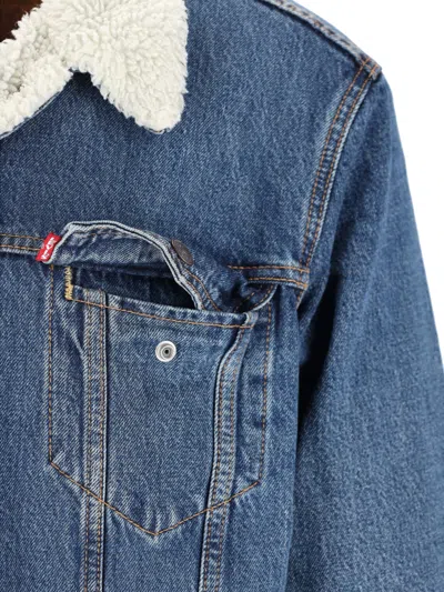 Levi's Sherpa Trucker Jacket Blue In Blue
