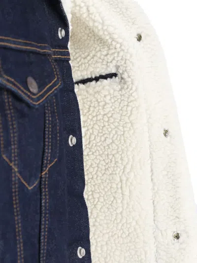 Levi's Type Iii Fleece Lined Denim Trucker Jacket In Blue