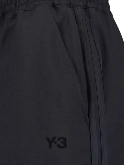 Y-3 Straight Leg Pants With Elastic Waist And Drawstring Closure In Black