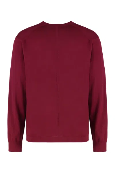 Calvin Klein Sweater With Round Neck In Wool In Red