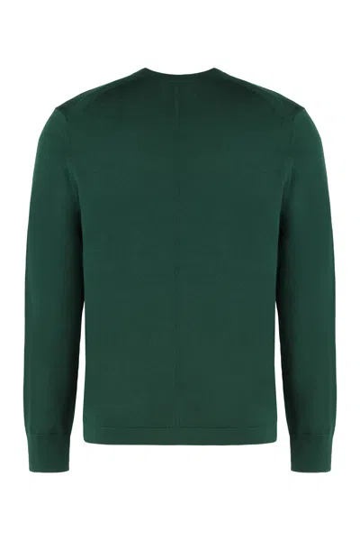 Calvin Klein Sweater With Round Neck In Wool In Green