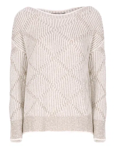 D Exterior Beige Alpaca And Wool Sweater In Neutral
