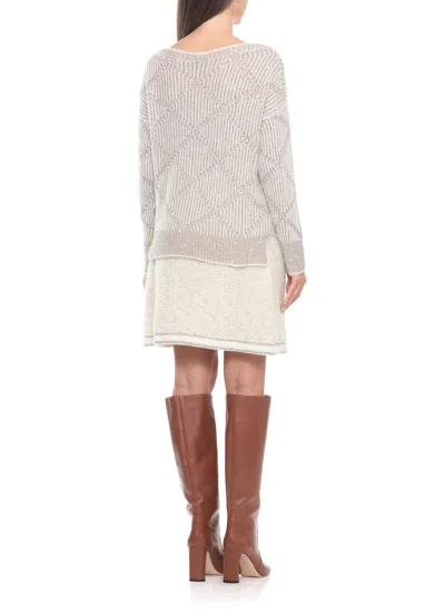 D Exterior Beige Alpaca And Wool Sweater In Neutral