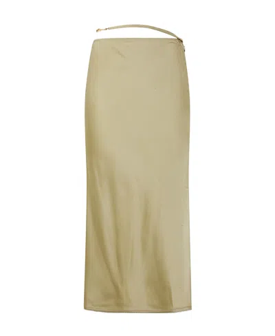 Jacquemus Emblem Skirt In Neutral