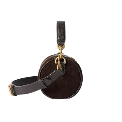 Gucci Mini Shoulder Bag Featuring Web Detail In Brown