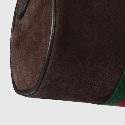 Gucci Mini Shoulder Bag Featuring Web Detail In Brown