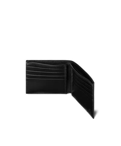 Gucci Compact Bi-fold Wallet Metal Clamp In Black