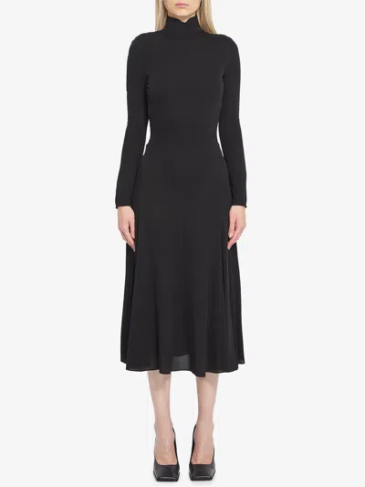 Alaïa Women Black Fluid Jersey Heart Dress In Black