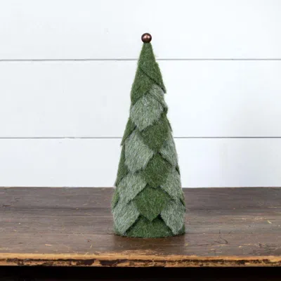 The Company Store Layered Felt Trees, Small In Green