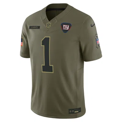 Nike Malik Nabers Olive New York Giants 2025 Salute To Service Limited Jersey In Green