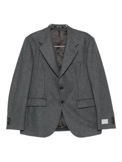 Lc23 Wool Single-breasted Blazer In Gray