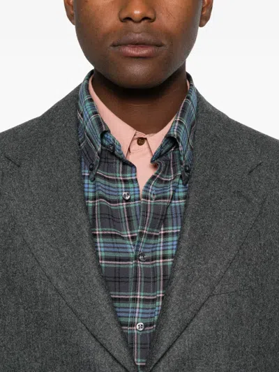 Lc23 Wool Single-breasted Blazer In Gray