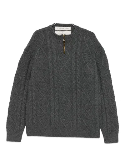 A Tentative Atelier Cable Knit Sweater In Black
