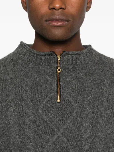 A Tentative Atelier Cable Knit Sweater In Black