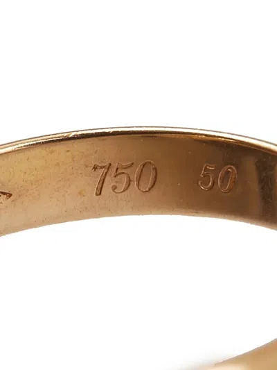 Pre-owned Cartier 1990-2015 18k Tricolor Gold Classic Trinity Ring In Pink