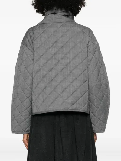 Viktoria Chan Quilted Puffer Jacket In Gray