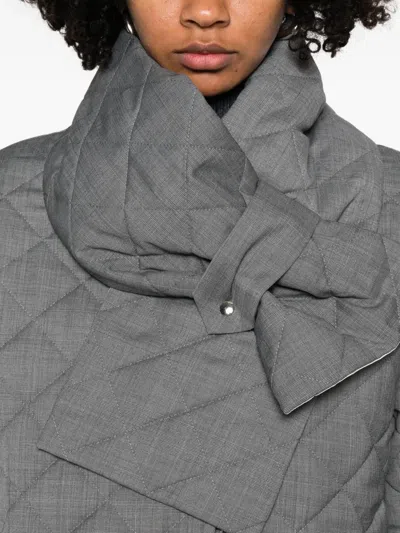 Viktoria Chan Quilted Puffer Jacket In Gray