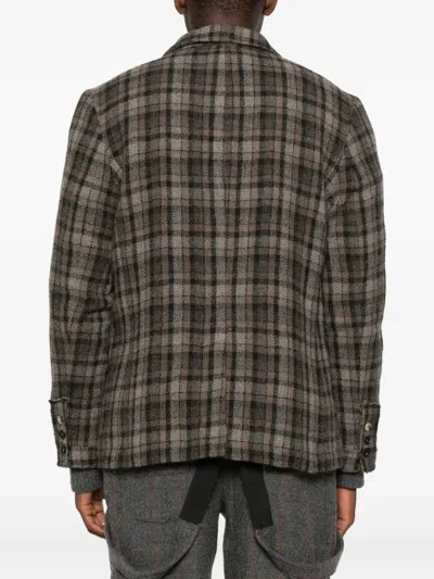 A Tentative Atelier Plaid Shirt Jacket In Brown