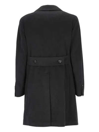 Tagliatore Double-breasted Wool-cashmere Blend Coat In Gray