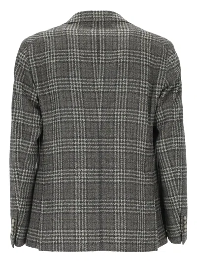 Tagliatore Checked Jacket In Gray
