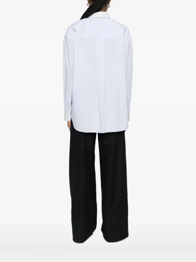 Forte Forte Oversized Cotton Poplin Shirt In Blue