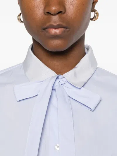 Forte Forte Oversized Cotton Poplin Shirt In Blue