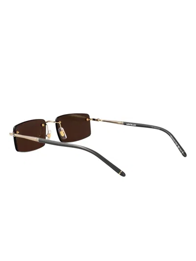 Montblanc Rectangle-frame Sunglasses In Brown