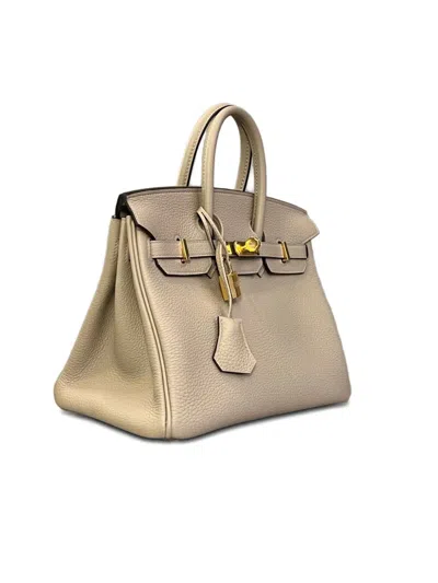 Pre-owned Hermes 2023 Birkin 25 Handbag In Gray