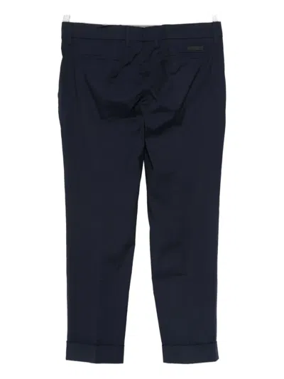 Prada Cuffed Pants In Blue
