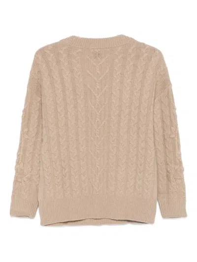 Ermanno Firenze V-necked Sweater In Brown
