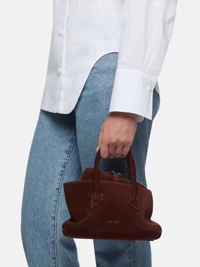 Attico Top Handle ''la Passeggiata Mini'' Light Chocolate In Brown