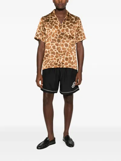 Amiri Logo-print Shorts In Black