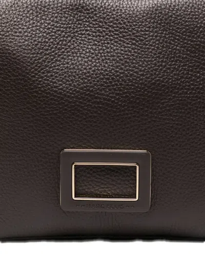 Marc Ellis Rectangle Logo-plaque Shoulder Bag In Brown