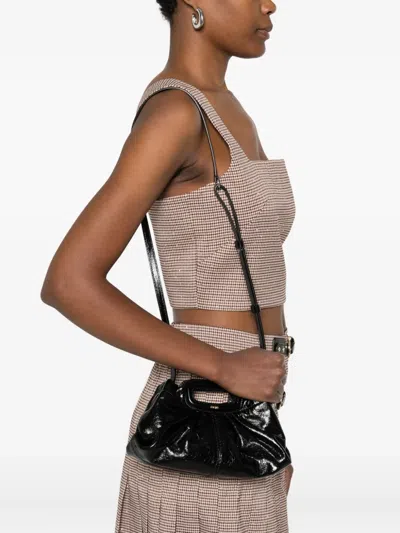 Maje Crackled Mini Bag In Black