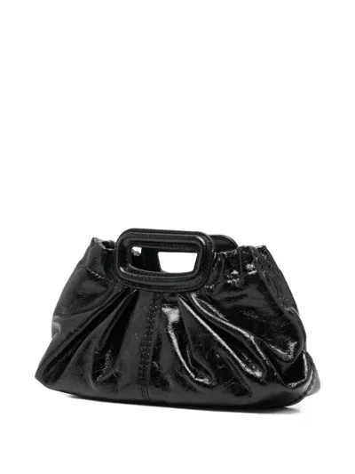 Maje Crackled Mini Bag In Black
