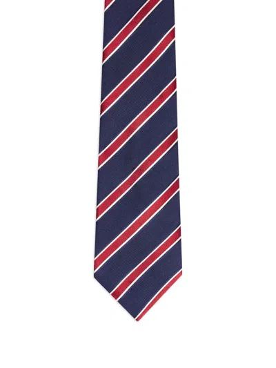 Fursac Diagonal-stripe Tie In Blue