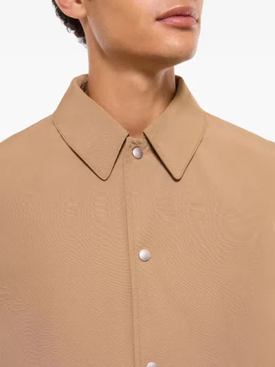 Fursac Button-fastening Welt-pocket Coat In Brown