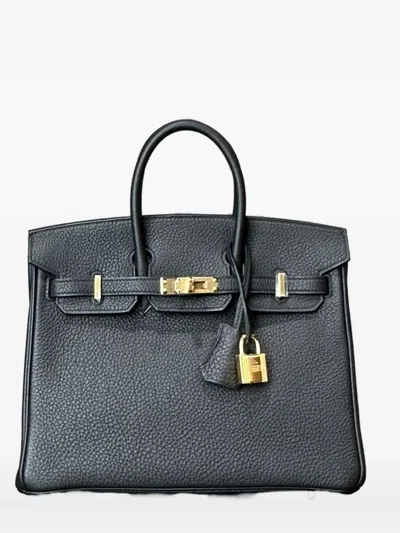 Pre-owned Hermes 2024 25 Birkin Handbag In Black