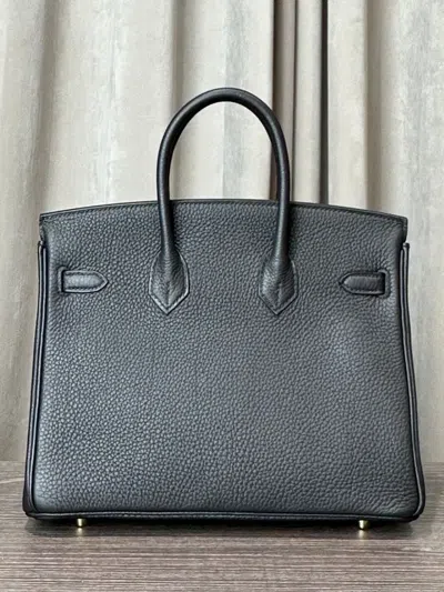 Pre-owned Hermes 2024 25 Birkin Handbag In Black