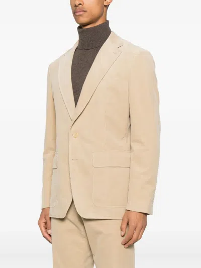 Fursac Corduroy Blazer In Neutral