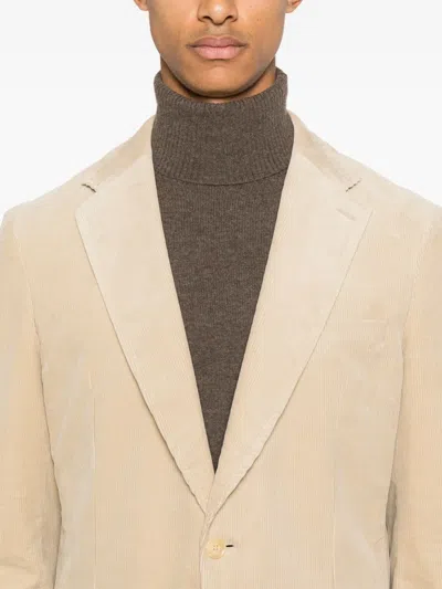 Fursac Corduroy Blazer In Neutral