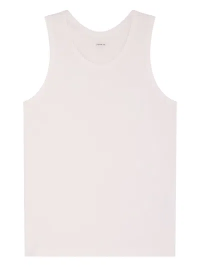 Fursac Ribbed Cotton Vest In White