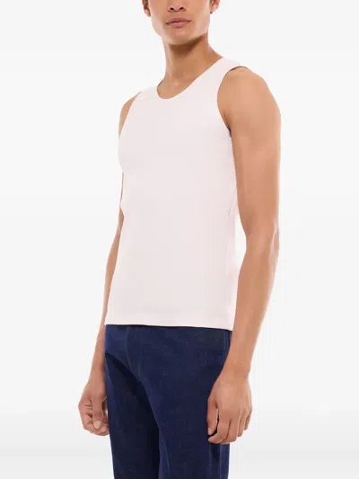 Fursac Ribbed Cotton Vest In White